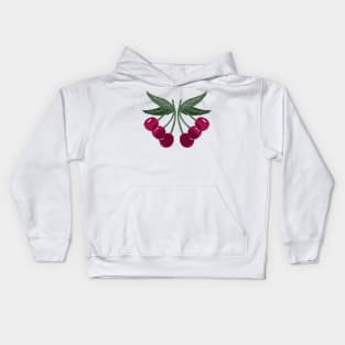 Burgundy Cherry Pie Kids Hoodie